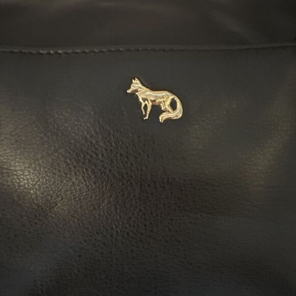 EMMA FOX BLACK GENUINE LEATHER ADJUSTABLE CROSSBODY FLORAL LINING SHOULDER BAG - Picture 8 of 8